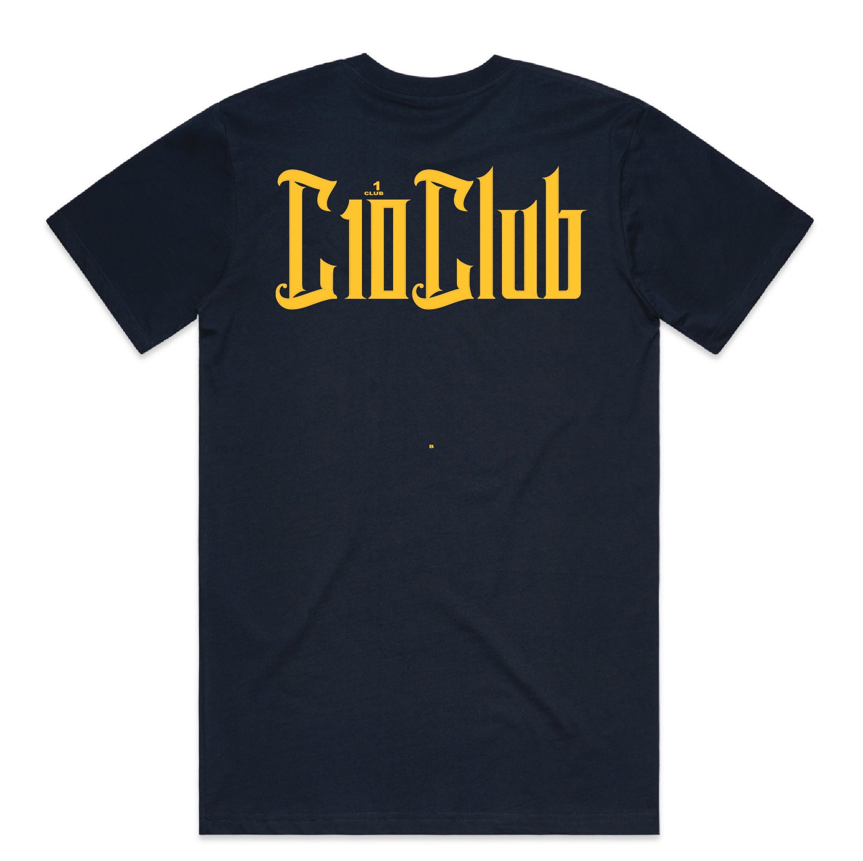C10 CLub Navy and Gold logo Heavy Style T-Shirt